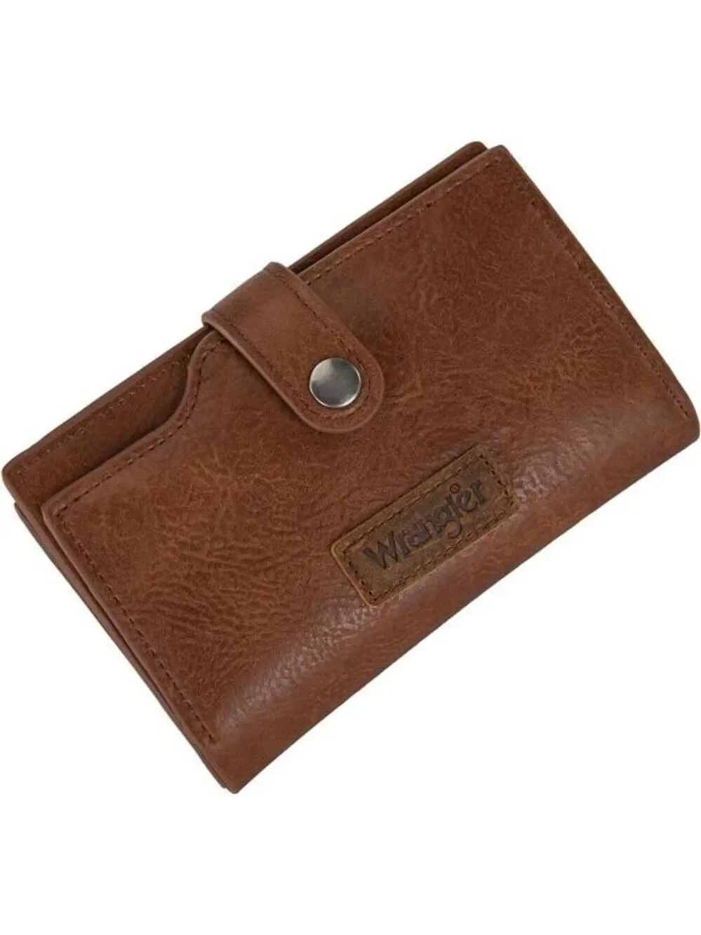Women Wallet Bifold Card Holder Zipper ID Window Small Vegan Leather Wallet
